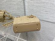 Dior Mini Lady Bag Beige Gold 17cm - 6