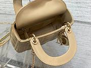 Dior Mini Lady Bag Beige Gold 17cm - 3