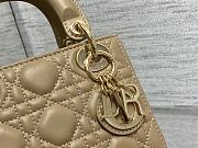 Dior Mini Lady Bag Beige Gold 17cm - 2