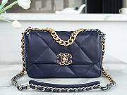 Chanel 19 Flap Bag Navy Blue Gold 26cm - 1