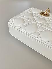 Dior Small Lady D-Joy Bag White Cannage Lambskin 22 x 12 x 6 cm - 6