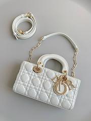 Dior Small Lady D-Joy Bag White Cannage Lambskin 22 x 12 x 6 cm - 3