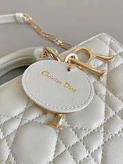 Dior Small Lady D-Joy Bag White Cannage Lambskin 22 x 12 x 6 cm - 5