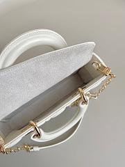 Dior Small Lady D-Joy Bag White Cannage Lambskin 22 x 12 x 6 cm - 4