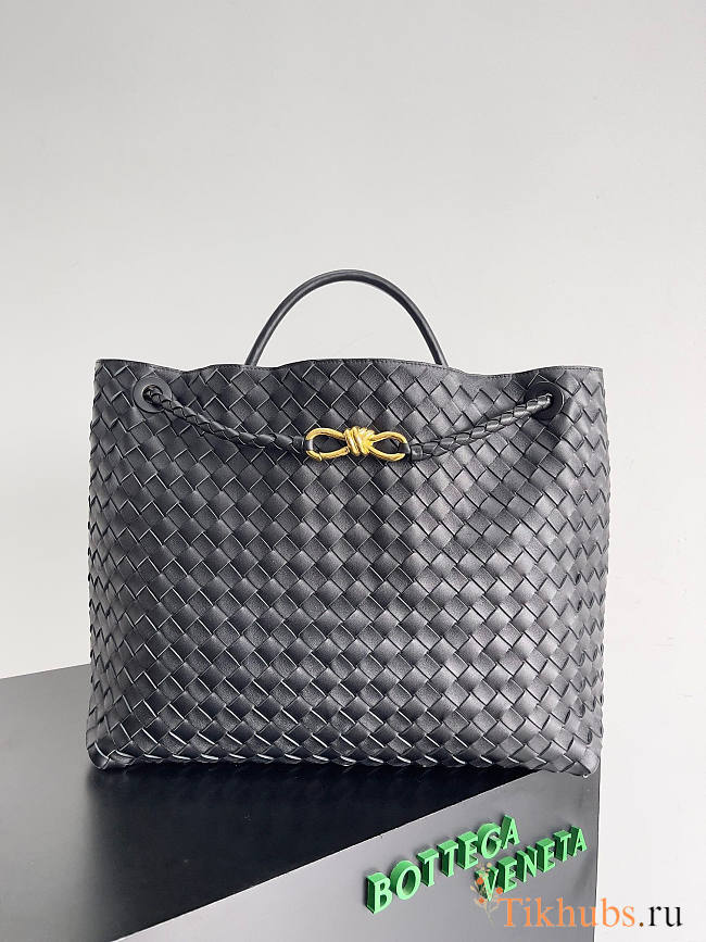 Bottega Veneta Large Andiamo Bag Black 42x35x18cm - 1