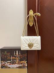 Dolce & Gabbana Quilted Devotion White Bag 26x18x7.5cm - 1