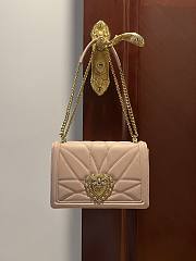 Dolce & Gabbana Quilted Devotion Pink Bag 26x18x7.5cm - 1