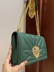 Dolce & Gabbana Quilted Devotion Green Bag 26x18x7.5cm - 5