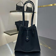 Fendi Origami Medium Black Leather Bag 27x27x16.5cm - 4