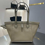 Fendi Origami Medium Grey Leather Bag 27x27x16.5cm - 3