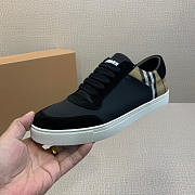 Burberry Stevie Black Leather Nova-check Sneakers - 5