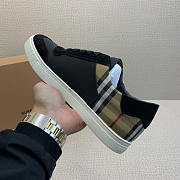 Burberry Stevie Black Leather Nova-check Sneakers - 3