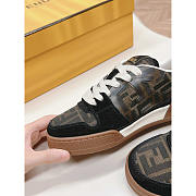 Fendi Match Suede Low Top Shoes Black/Brown - 2