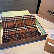 Burberry Reversible Check Cashmere Scarf Brown 168x30cm - 2