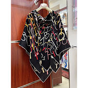 Hermes Silk Scarf Black 140x140cm - 4