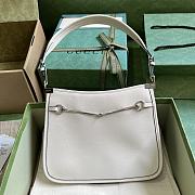 Gucci Horsebit Slim Small Shoulder Bag White 23x18.5x3cm - 1