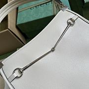 Gucci Horsebit Slim Small Shoulder Bag White 23x18.5x3cm - 3