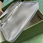 Gucci Horsebit Slim Small Shoulder Bag Silver 23x18.5x3cm - 4