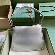 Gucci Horsebit Slim Small Shoulder Bag Silver 23x18.5x3cm - 3