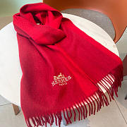 Hermes Wool Scarf Red - 5