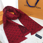 Louis Vuitton LV Logomania Scarf Red 180x50cm - 1