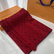 Louis Vuitton LV Logomania Scarf Red 180x50cm - 4