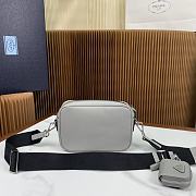 Prada Saffiano Leather Shoulder Bag Grey 20x13.5x7cm - 4