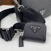 Prada Black Saffiano Leather Shoulder Bag 22x14.5x5cm - 5