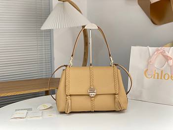 Chloe Penelope Medium Soft Shoulder Bag Beige 35x24x13cm