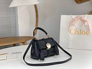 Chloe Penelope Small Soft Shoulder Bag Black 22x14x9cm - 5