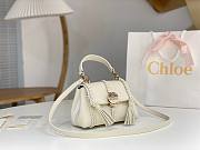 Chloe Penelope Small Soft Shoulder Bag White 22x14x9cm - 4