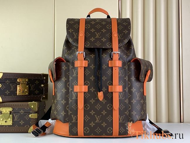 Louis Vuitton LV Backpack Christopher MM Monogram Orange 38 x 44 x 21 cm - 1