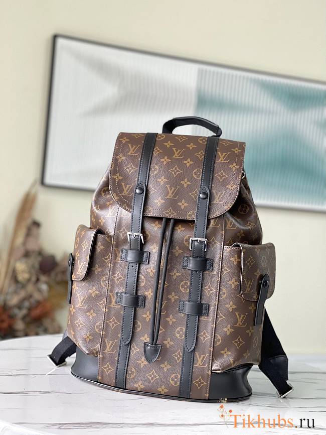 Louis Vuitton LV Backpack Christopher MM Monogram Black 38 x 44 x 21 cm - 1