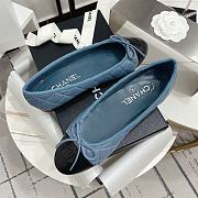 Chanel Ballerina Flat Blue Black - 3