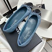 Chanel Ballerina Flat Blue Black - 2