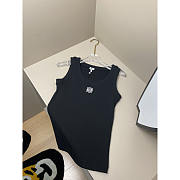 Loewe Cotton Tank Top Black - 1