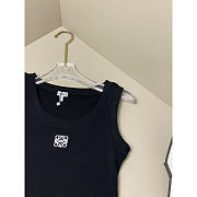 Loewe Cotton Tank Top Black - 3