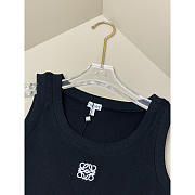 Loewe Cotton Tank Top Black - 2