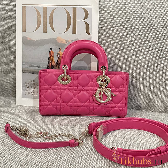 Dior Lady Small D-joy Bag Pink 22x12x6cm - 1