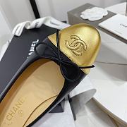 Chanel Ballerina Flat Black Gold - 5