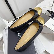 Chanel Ballerina Flat Black Gold - 4