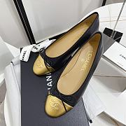 Chanel Ballerina Flat Black Gold - 2