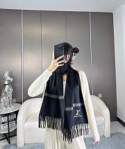 Louis Vuitton LV Black Scarf 35x180cm - 4