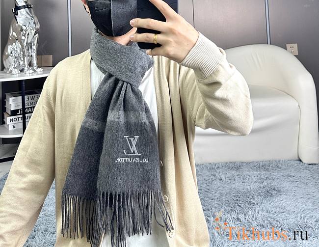 Louis Vuitton LV Grey Scarf 35x180cm - 1