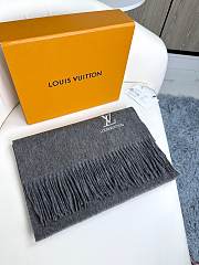 Louis Vuitton LV Grey Scarf 35x180cm - 2