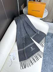 Louis Vuitton LV Grey Scarf 35x180cm - 3