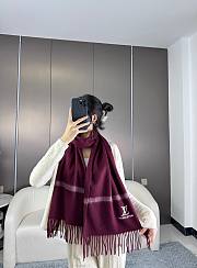 Louis Vuitton LV Red Wine Scarf 35x180cm - 1