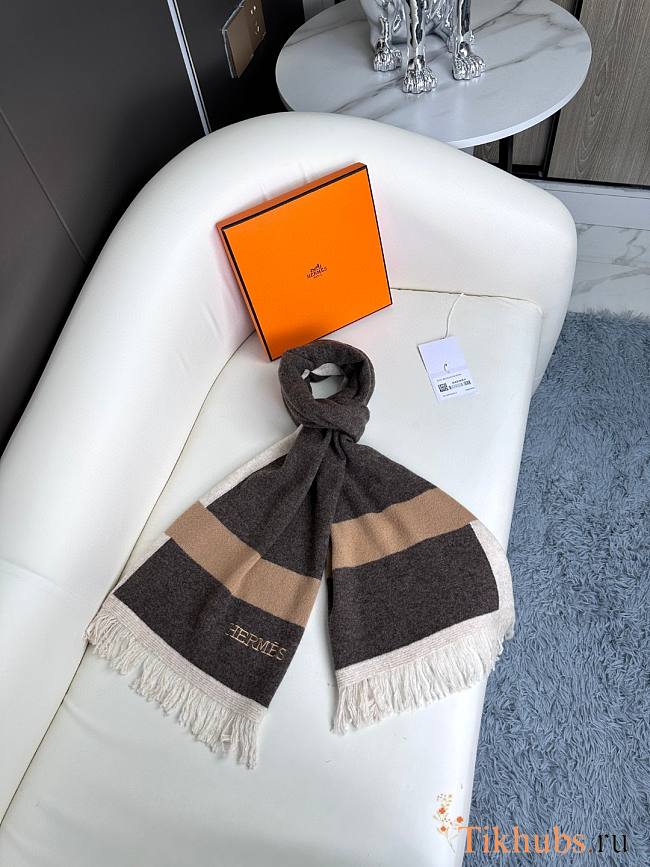 Hermes Brown Scarf - 1