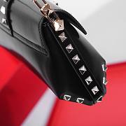 Valentino Garavani Rockstud Brushed Calfskin Black Shoulder Bag 26x13x7cm - 6