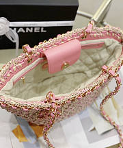 Chanel Small Shopping Bag Pink 36x20x12cm - 6